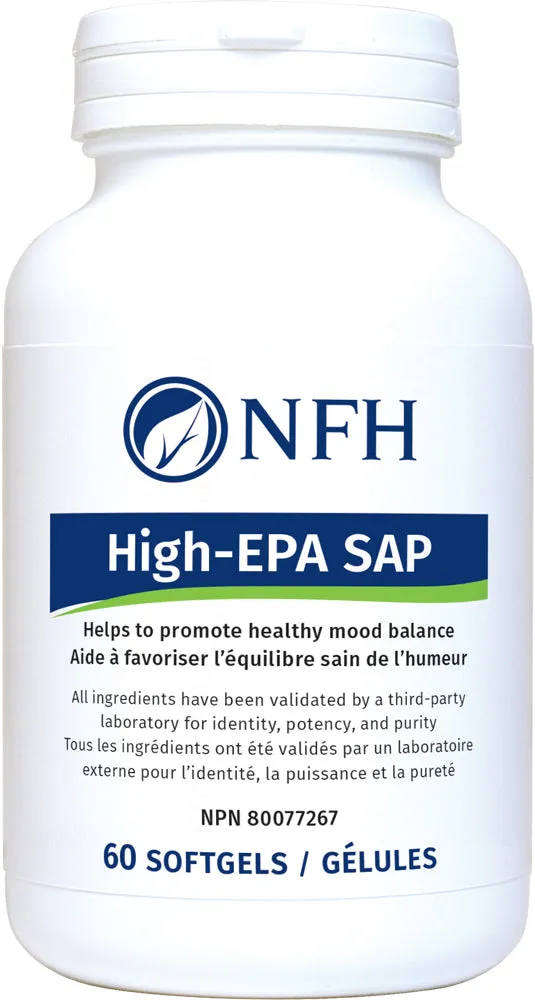 NFH High‑EPA SAP (1000 mg EPA, 100 mg DHA/softgel) 60 Softgels