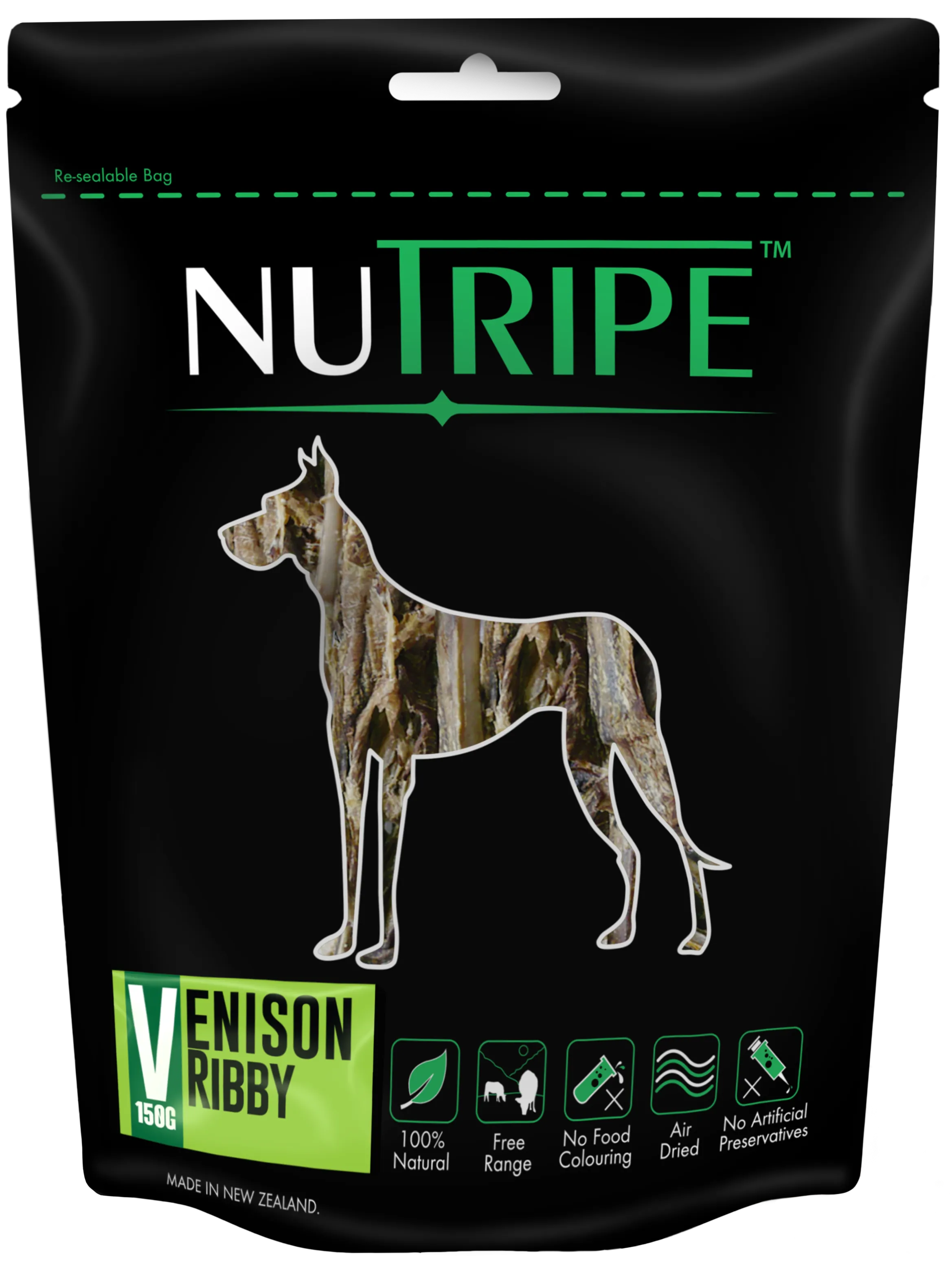Nutripe Venison Ribby Dog Treats 100g