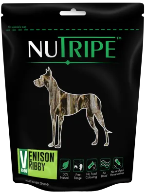 Nutripe Venison Ribby Dog Treats 100g