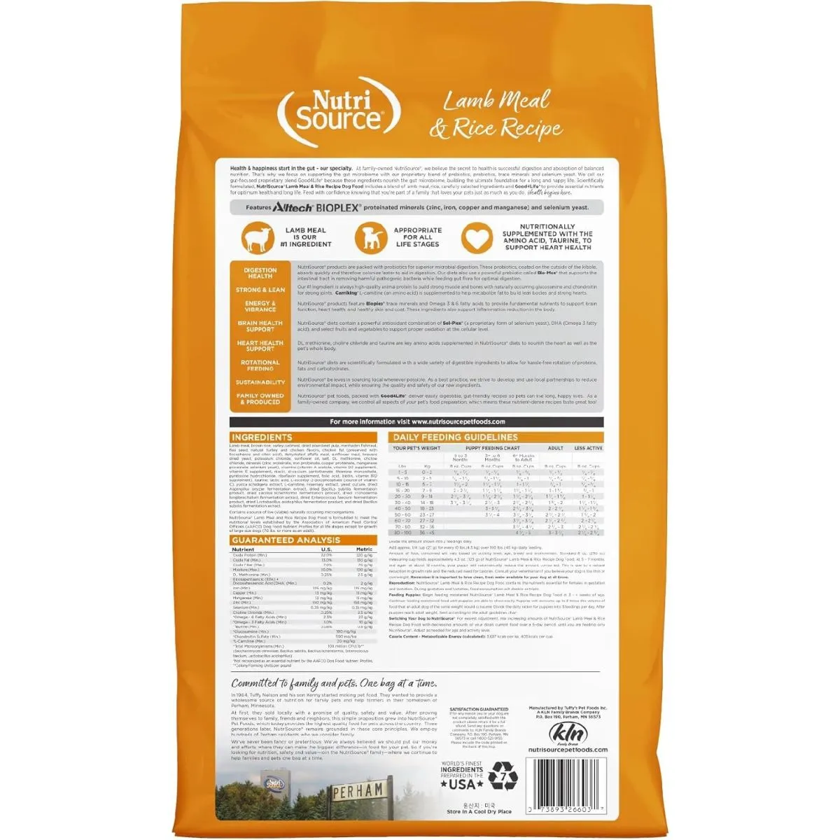 NutriSource Lamb Meal & Rice Healthy Dry Dog Food 12lb
