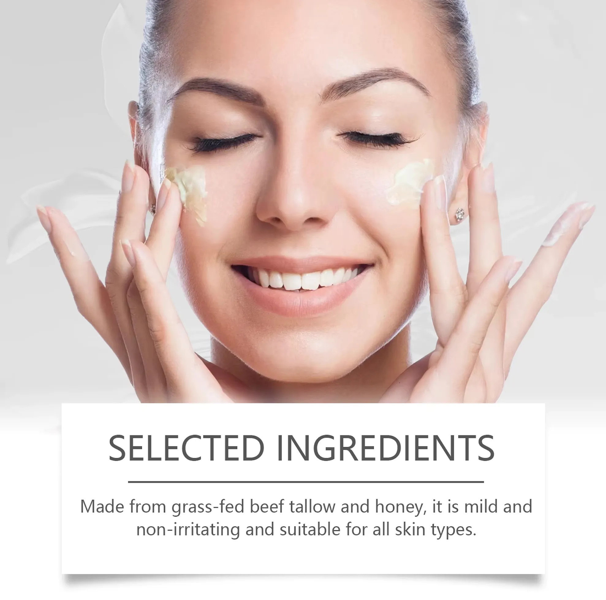 Organic Beef Tallow Face Cream | All natural No Chemicals | Olive Oil & Manuka Honey