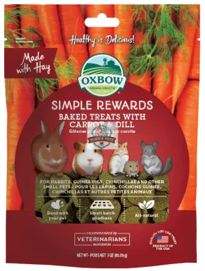 Oxbow Simple Rewards Carrot & Dill Baked Treats For Small Animals