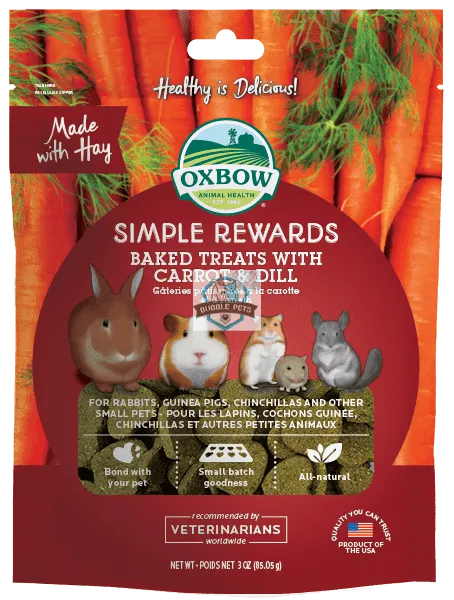 Oxbow Simple Rewards Carrot & Dill Baked Treats For Small Animals