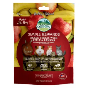 Oxbow Simple Rewards Treats With Apple & Banana