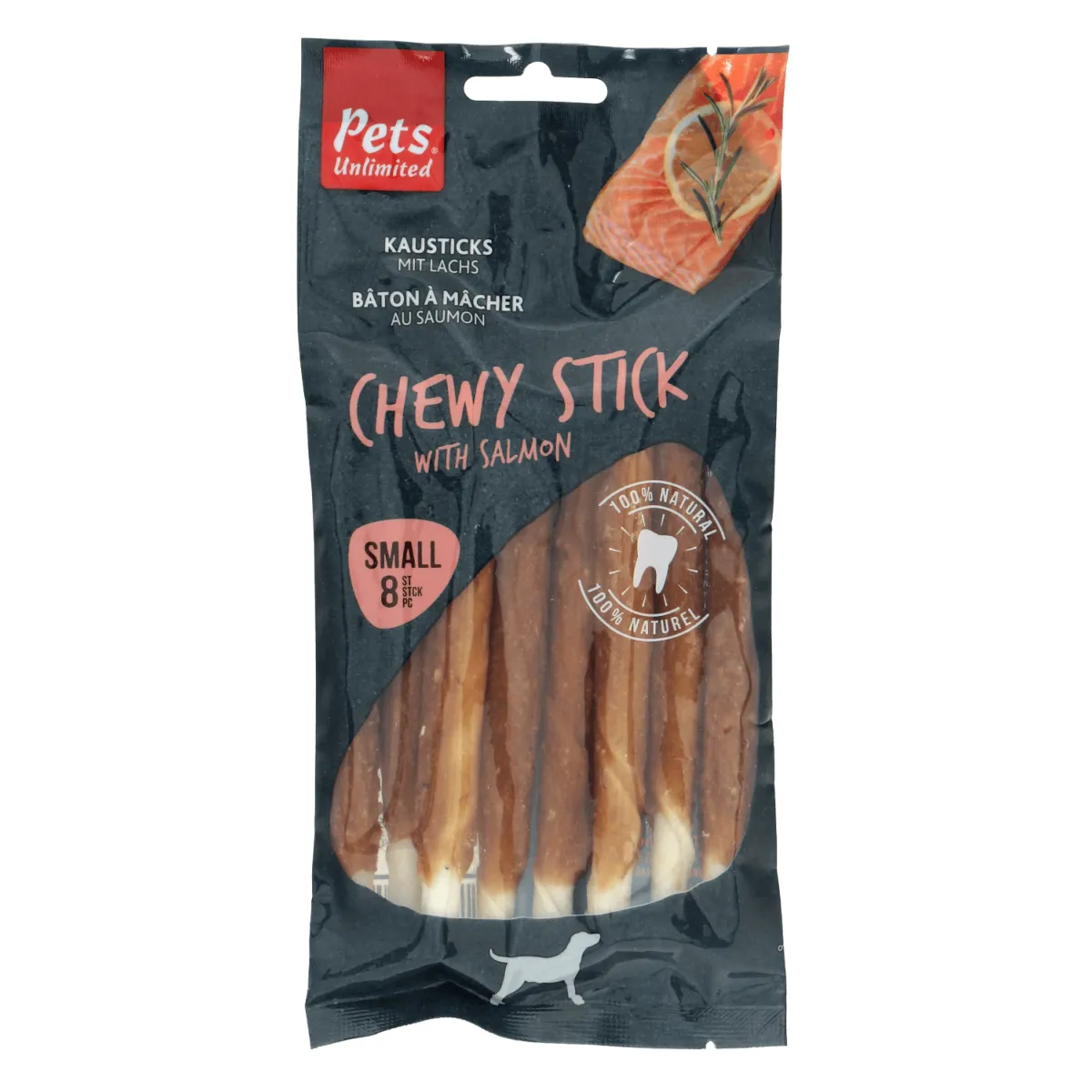 Pets Unlimited | Rawhide Dog Treat | Chewy Meat Sticks - Small