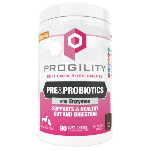 Progility Pre & Probiotics Soft Chew Supplements for Dogs | Supports a Healthy Gut and Digestion