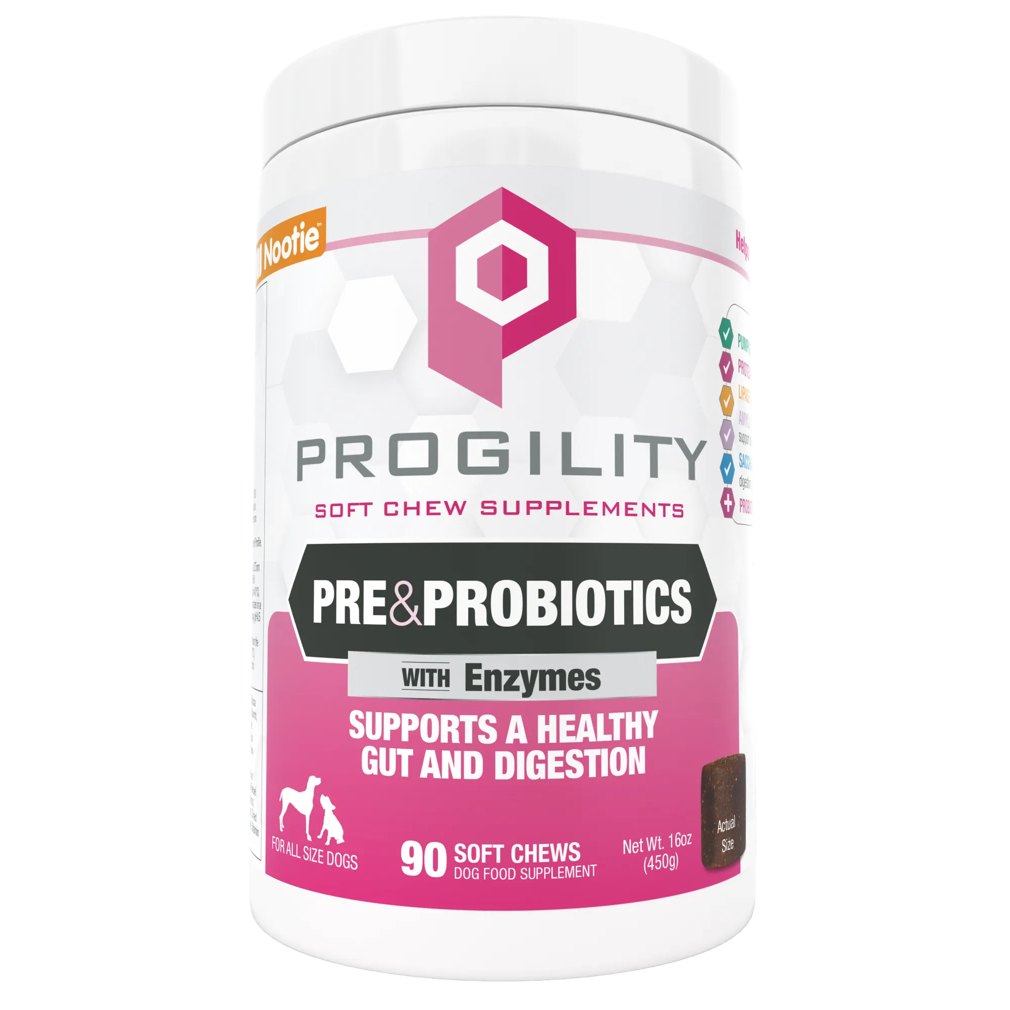 Progility Pre & Probiotics Soft Chew Supplements for Dogs | Supports a Healthy Gut and Digestion