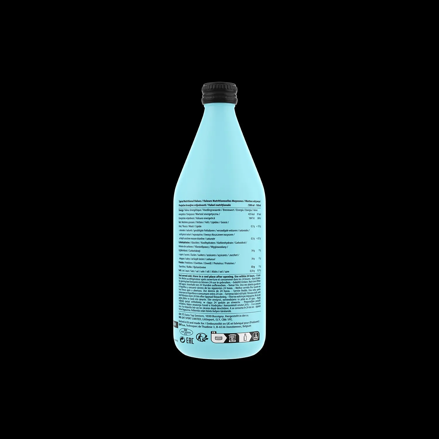 QNT Protein High Carbohydrate Post Training Recovery Shake - 12 X 500ml