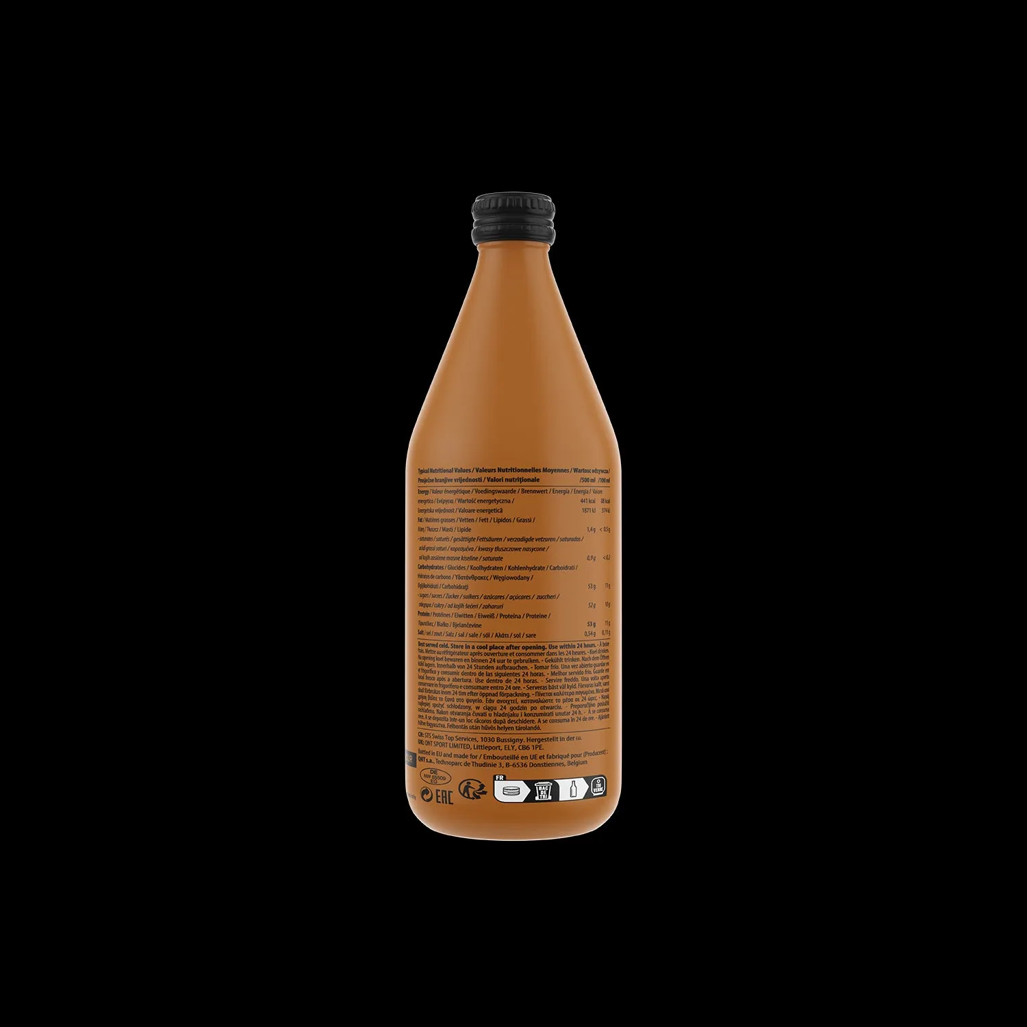 QNT Protein High Carbohydrate Post Training Recovery Shake - 12 X 500ml