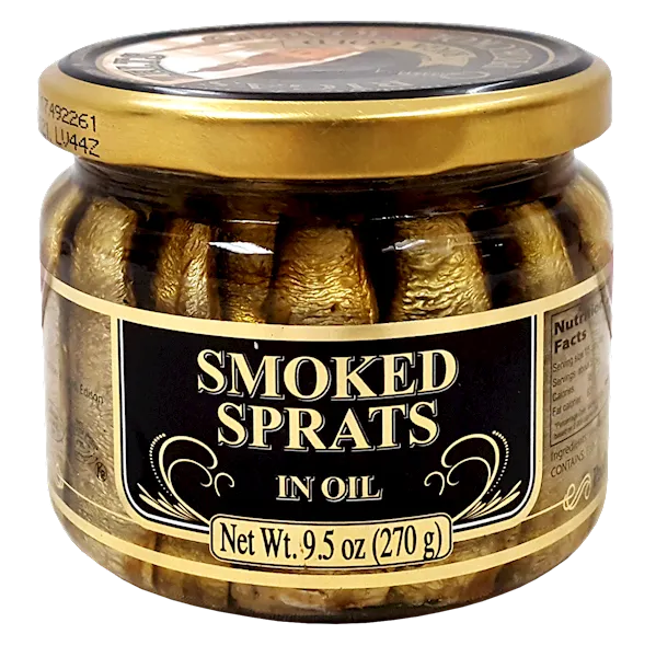 Riga Gold Smoked Sprats in Oil, 270g Jar or Old Riga