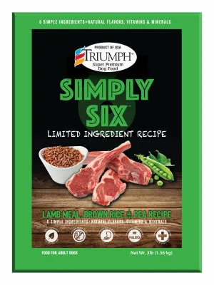 Simply Six Lamb Meal Dry Dog Food, 3-Lbs.