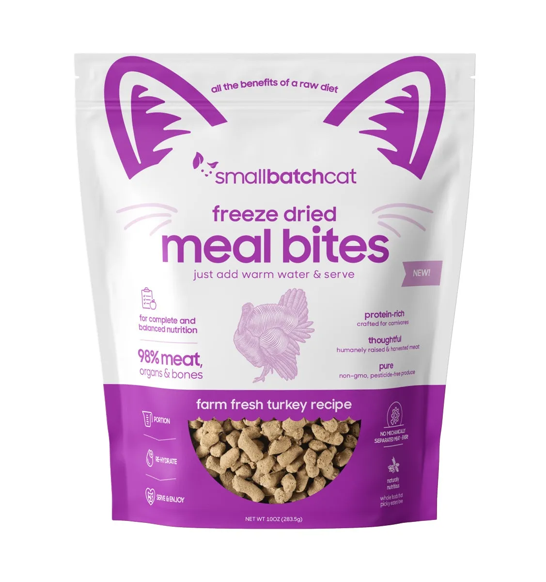 Smallbatch Cat Freeze Dried Meal Bites Turkey 10oz