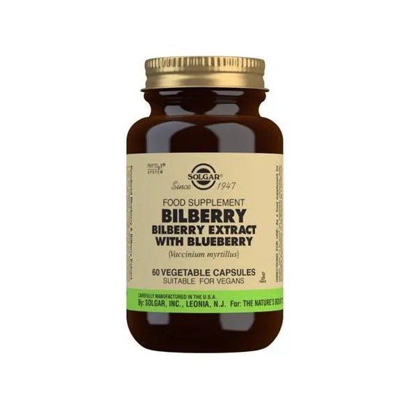 Solgar Bilberry Extract With Blueberry 60 Capsules
