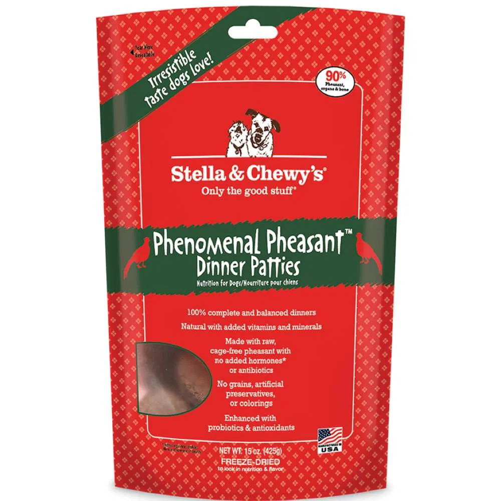 Stella & Chewy’s Phenomenal Pheasant Dinner Patties Freeze-Dried Dog Food
