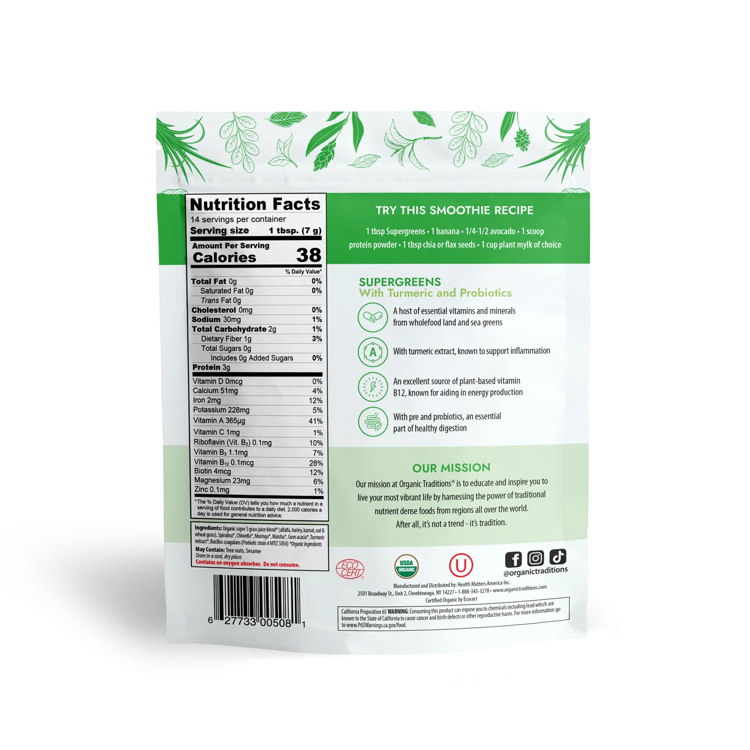 Supergreens with Turmeric and Probiotics