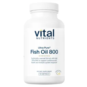 Ultra Pure Fish Oil 800 Lemon 90 softgels by Vital Nutrients