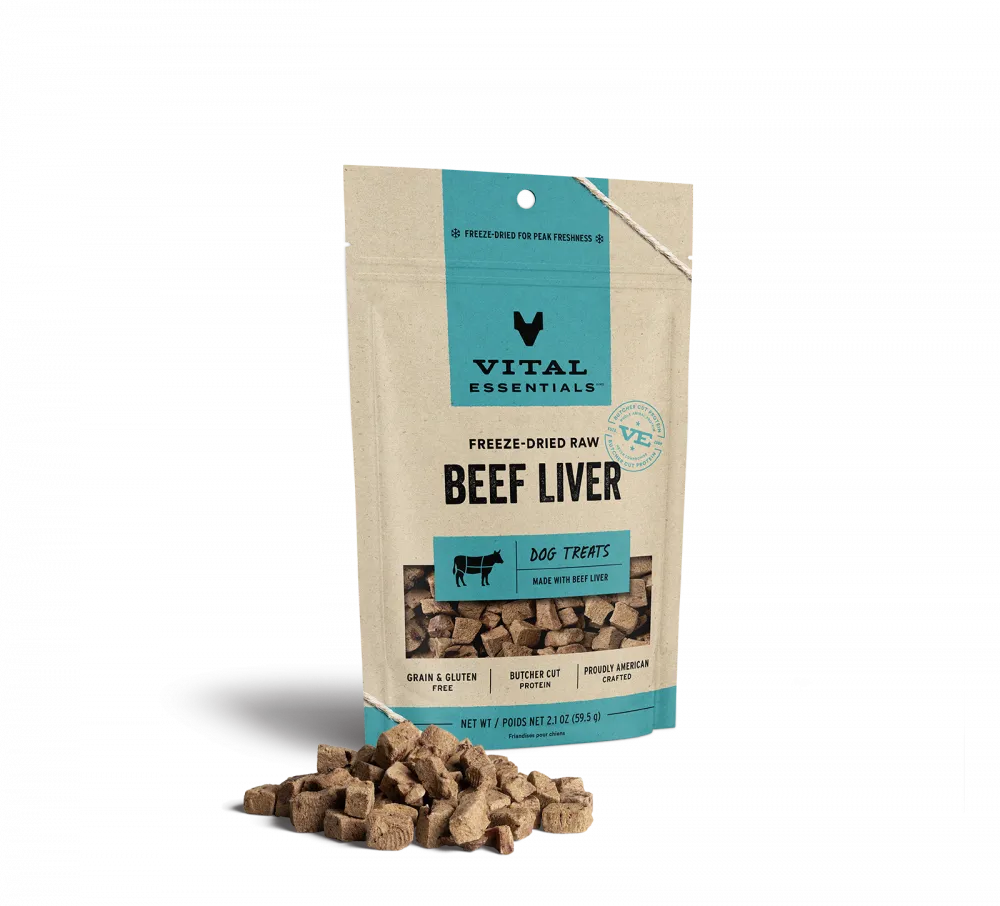 Vital Essentials Freeze Dried Beef Liver Dog Treats