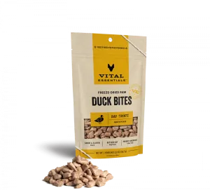 Vital Essentials Freeze Dried Duck Bites Dog Treats