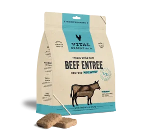 Vital Essentials Mini Beef Patties Freeze-Dried Raw Dog Food, 14-oz Bag