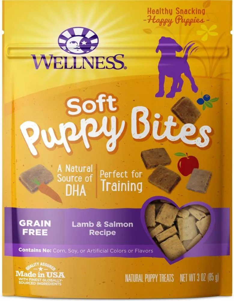 Wellness WellBites Puppy Bites Lamb & Salmon Recipe Soft Dog Treats