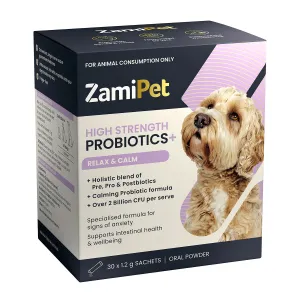 ZamiPet High Strength Probiotics   Relax & Calm 30 x 1.2g Powder Sachets for Dogs