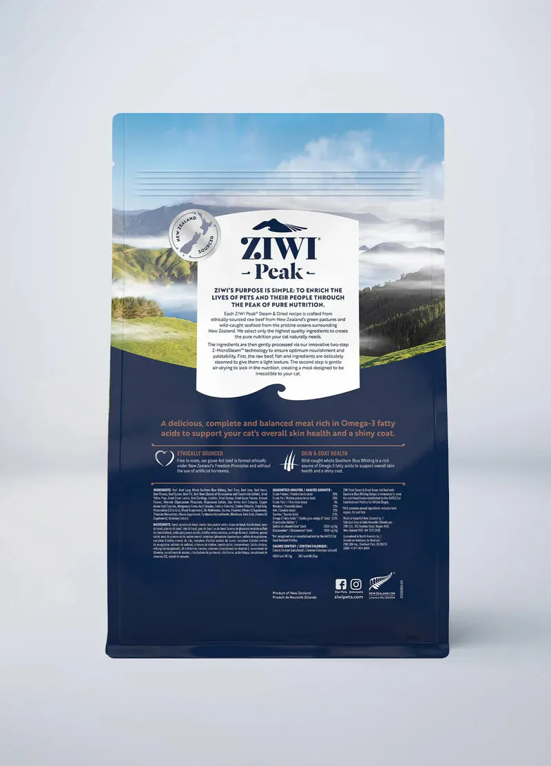 Ziwi Peak Steam & Dried Beef with Southern Blue Whiting Recipe
