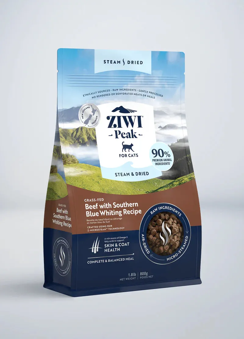 Ziwi Peak Steam & Dried Beef with Southern Blue Whiting Recipe